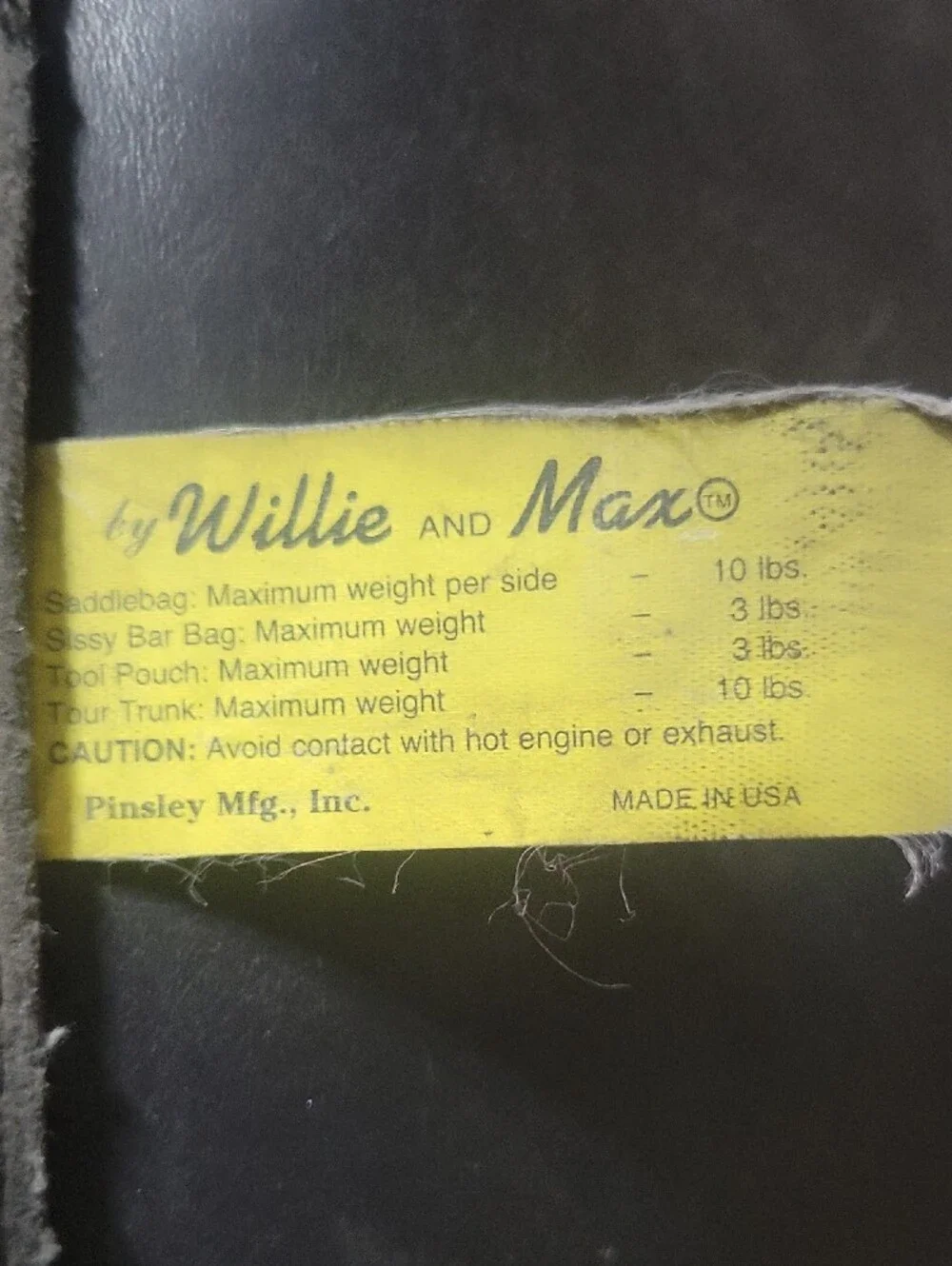 Willie And Max Saddle Bags For A Bike